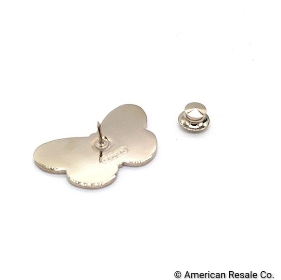 Vintage COACH Light Blue Enamel Butterfly Lapel Pin Brooch Purse Backpack Charm - Picture 6 of 6